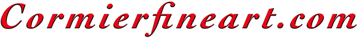 Text: Cormierfineart.com in red cursive font.